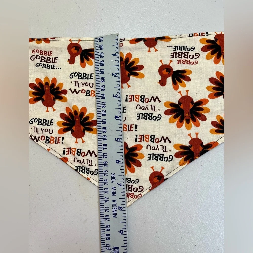 Two Autumn/ Thanksgiving “over the collar or tie” bandanna for pets.